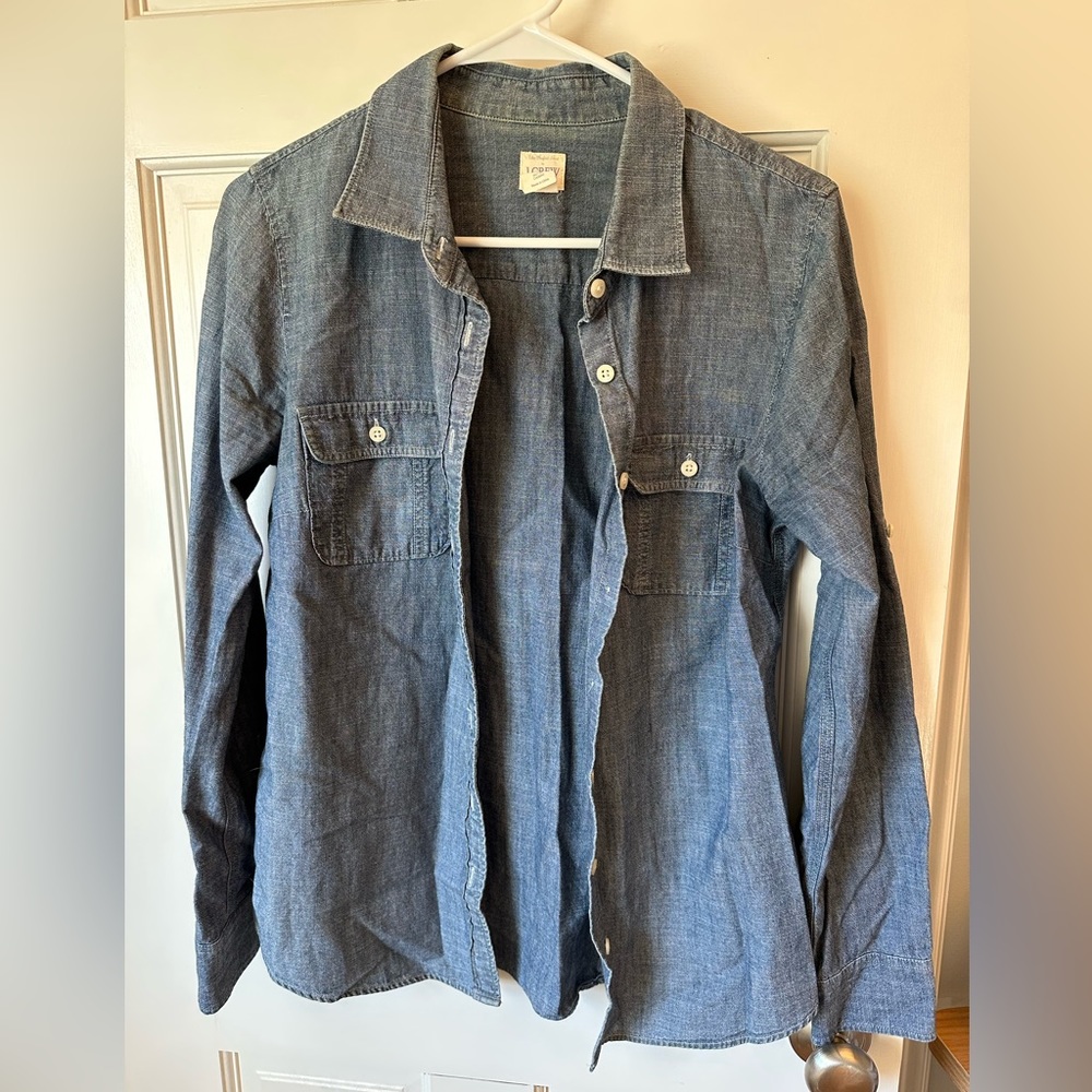 Jcrew womens chambray top size S